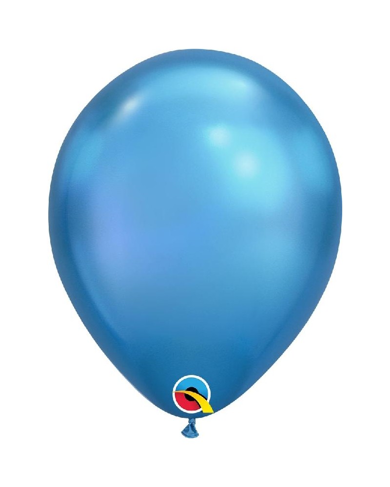 11" Qualatex Chrome Azul - Paquete de 25