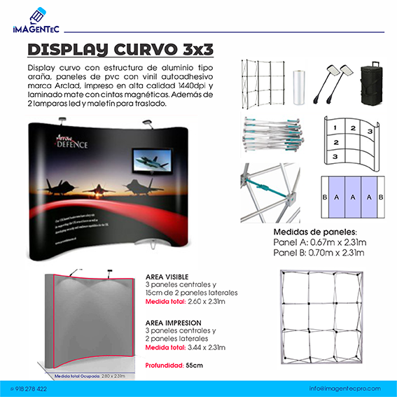Display Wall Curvo Modelo 3x3