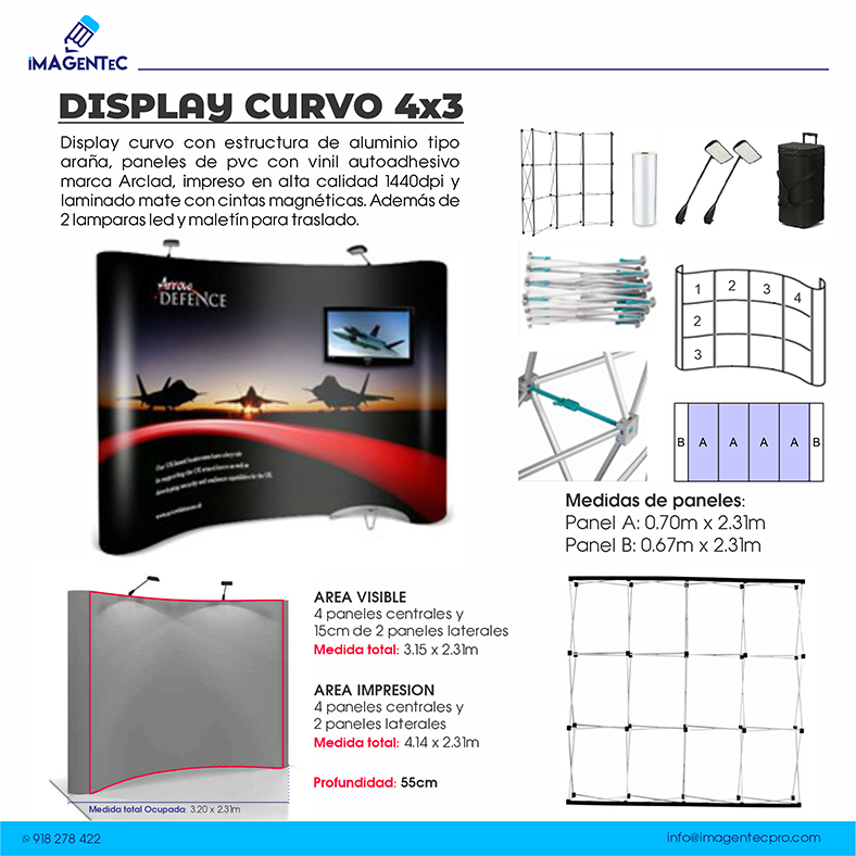Display Wall Curvo Modelo 4x3